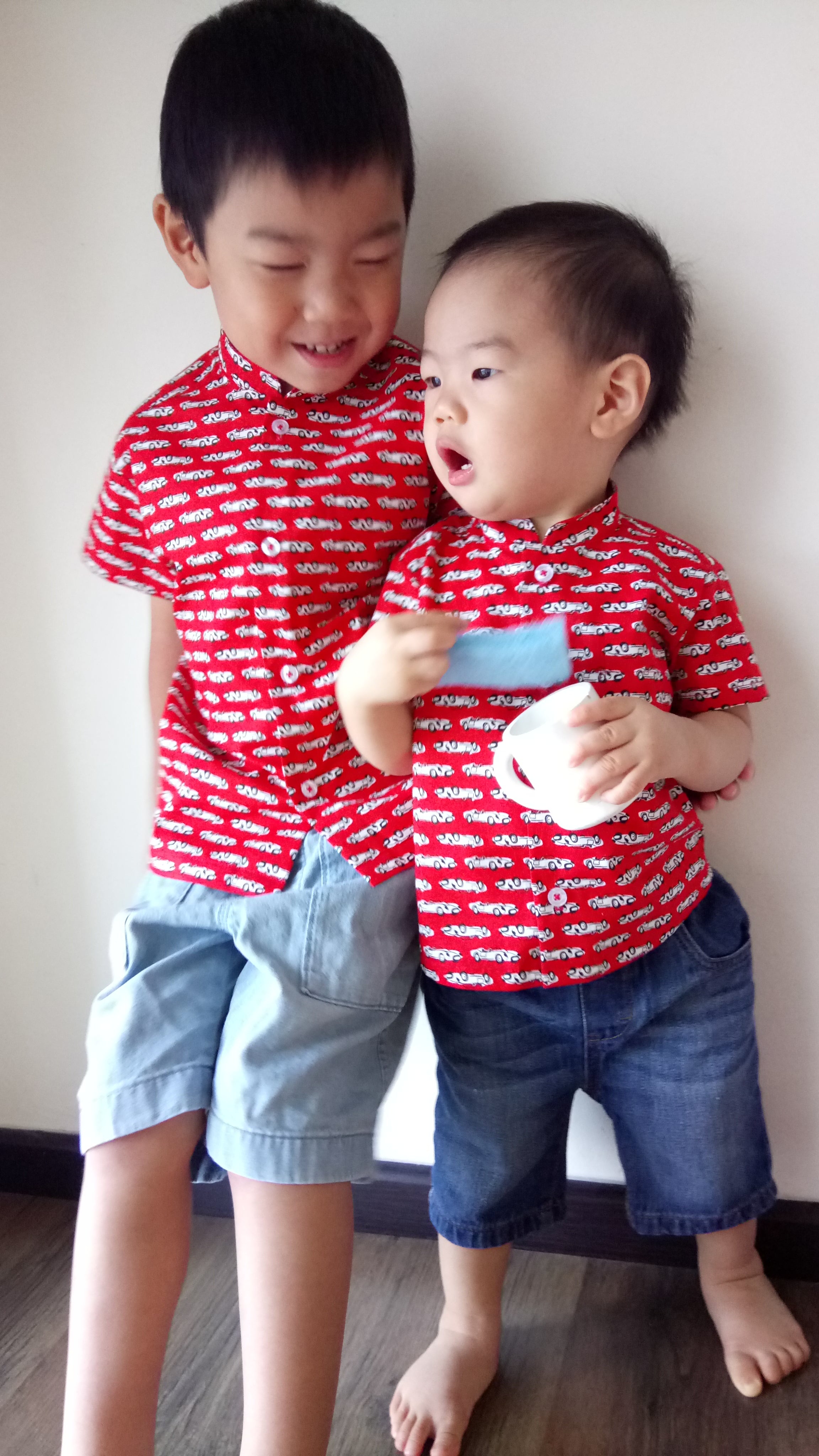 Boys' Mandarin Collared Shirt