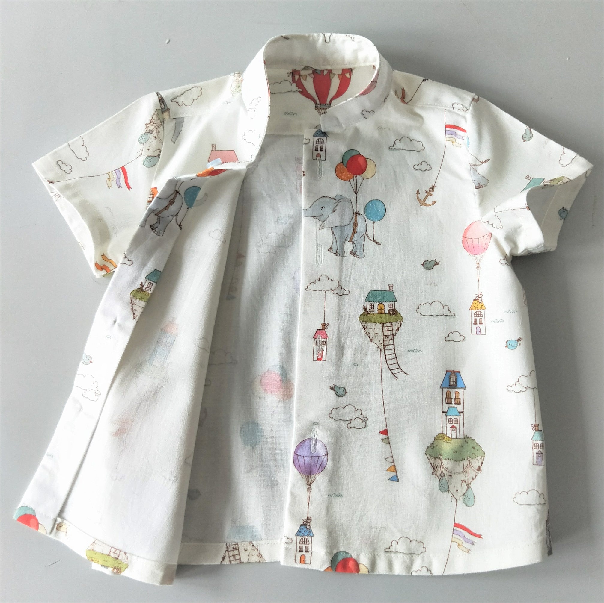 Boys' Mandarin Collared Shirt