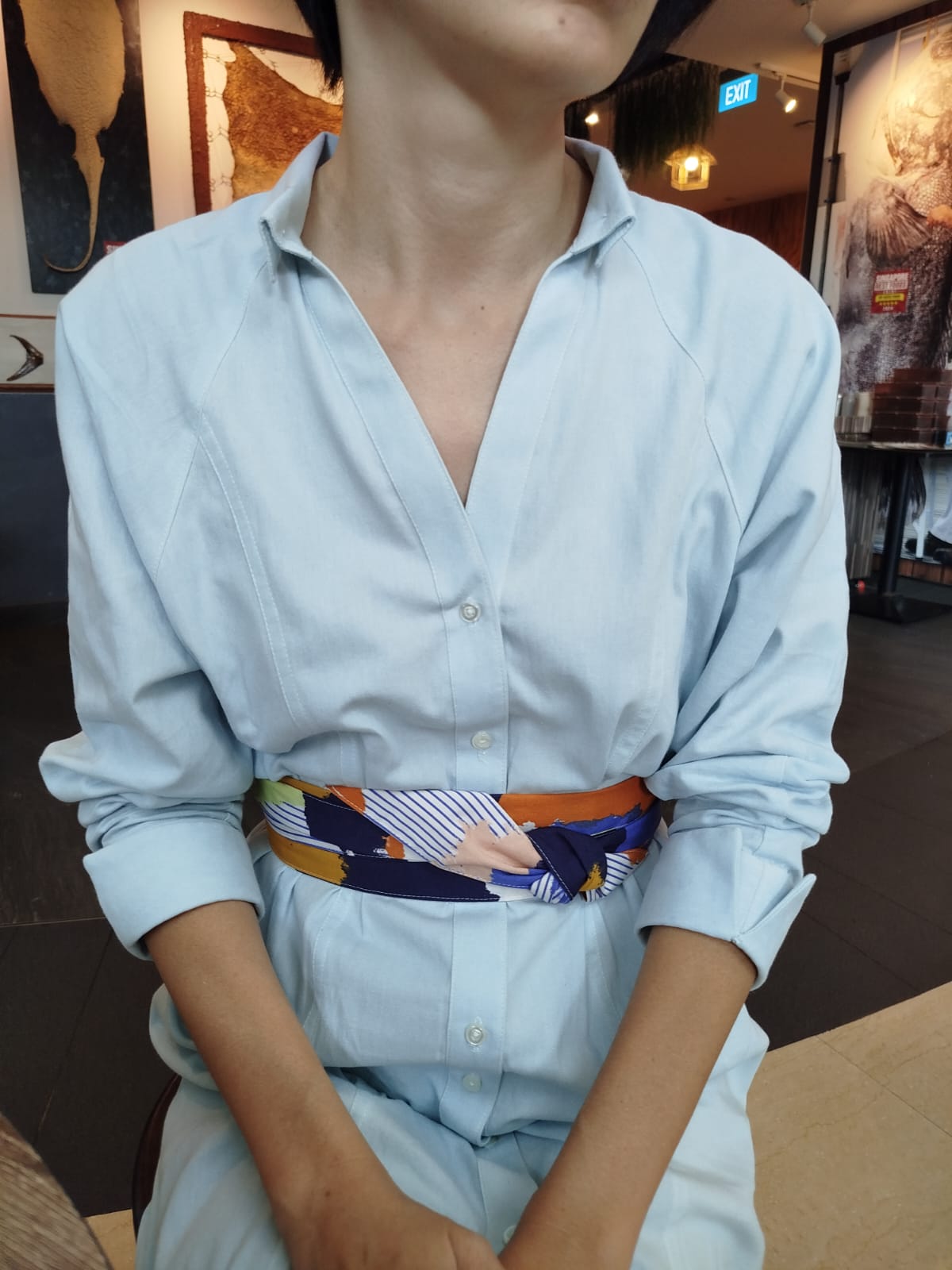 Sunset Splash Dress Obi Belt