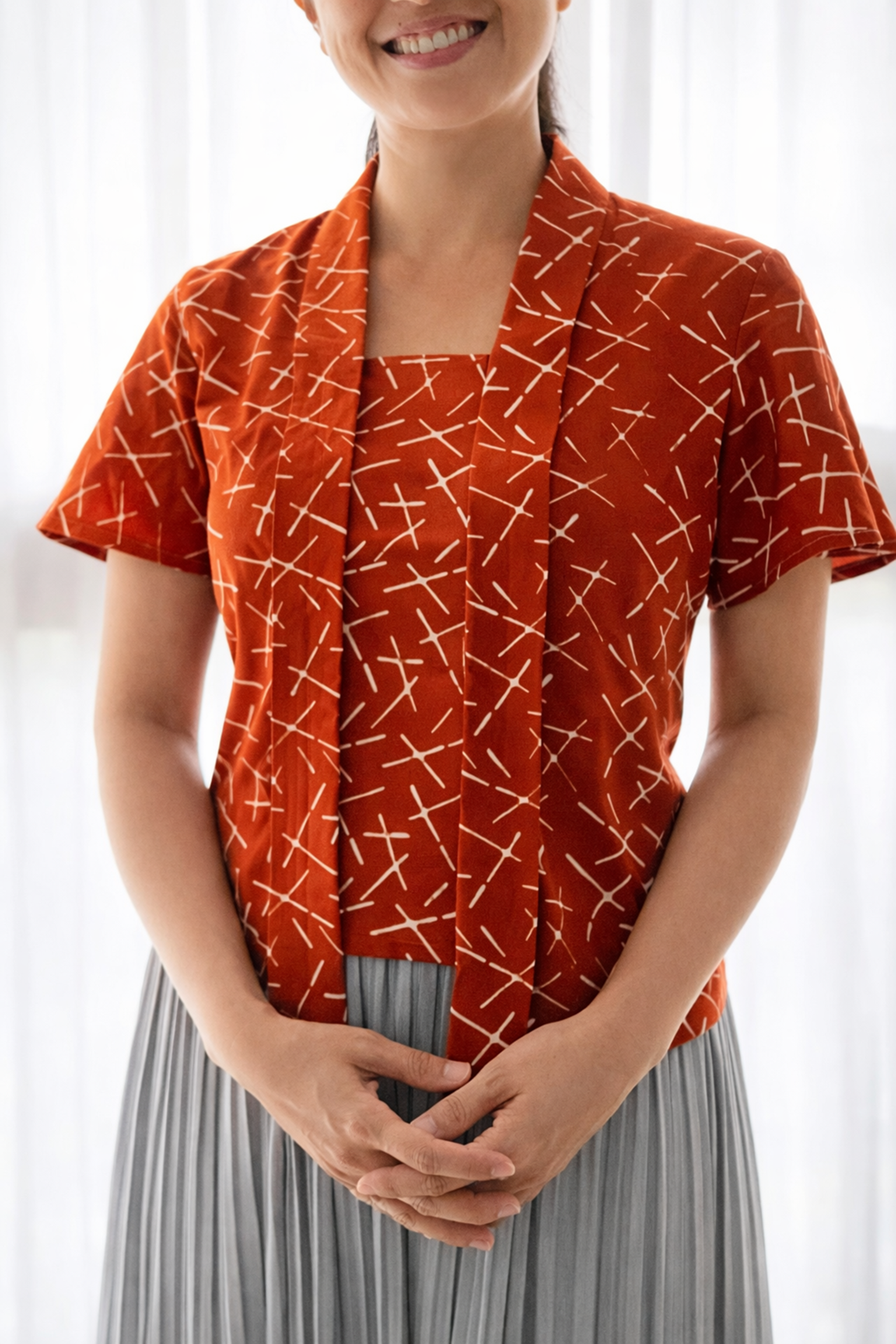 Coral Kebaya Top
