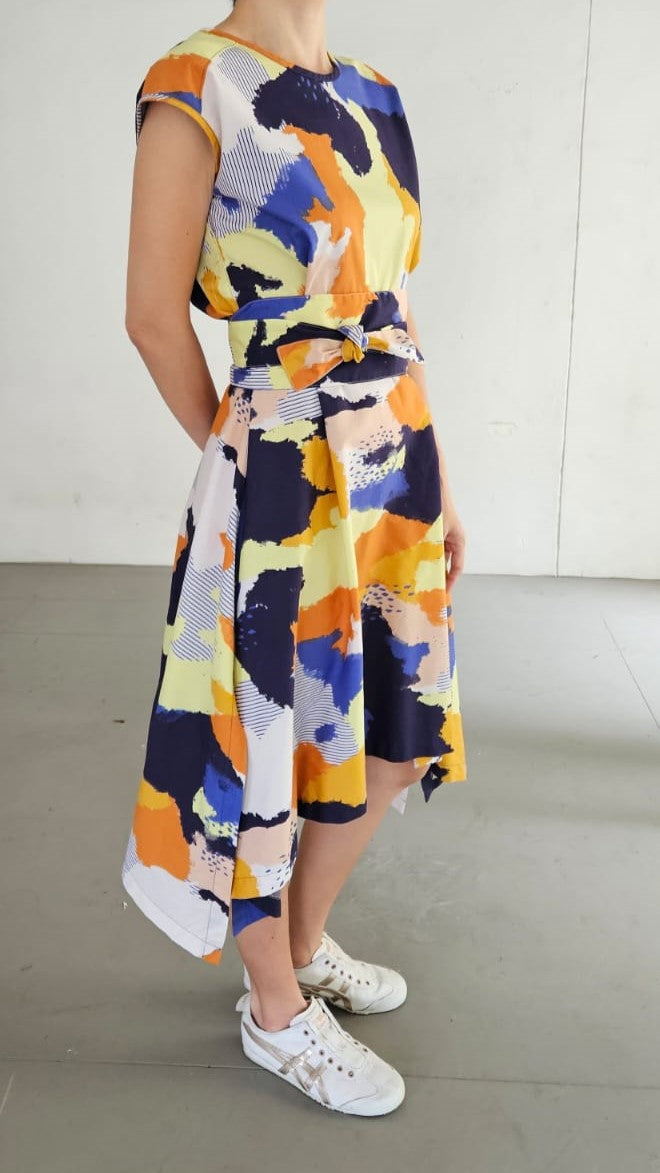 Sunset Splash Dress Obi Belt