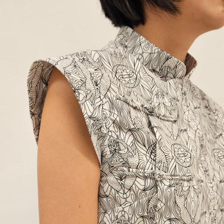 Sewing Blouse: Kitsune Modern Samfu Top