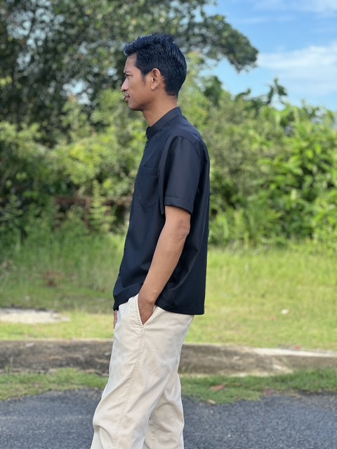 Ginkgo Men's Mandarin Collar Shirt