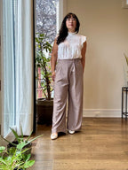 Sewing Pants: Olivia Crossover Wide-leg Pants